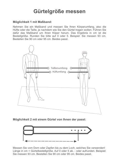 Gürtelgröße messen